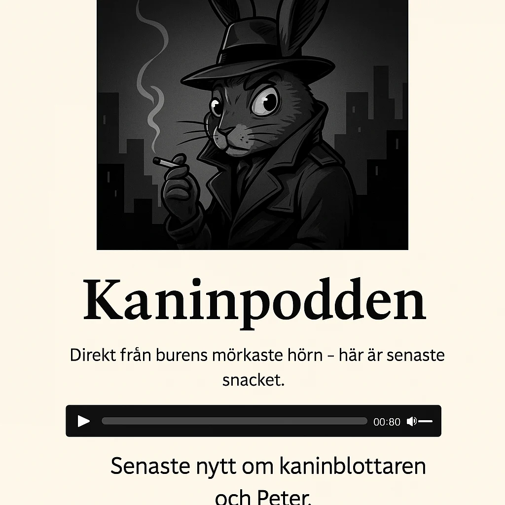 Välkommen till Kaninpod – 🎙️ Direkt från buren Välkommen till Kaninpod – 🎙️ Direkt från buren